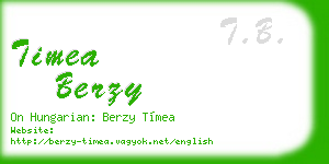 timea berzy business card